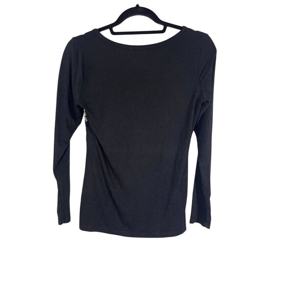 Vintage Cache Top Embellished S Black Regal Classic Preppy Y2K Retro Chic 80s - Picture 7 of 10